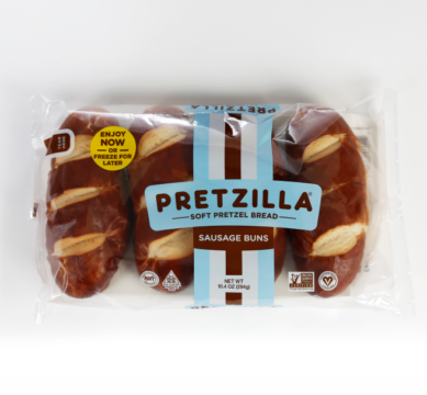 4 Pack Sausage Pretzel Buns
