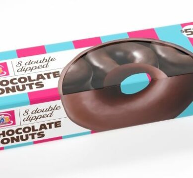 Chocolate covered wrapped donuts